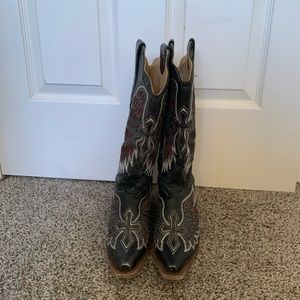 Corral Red Wing Inlay & Cross Cowgirl Boots